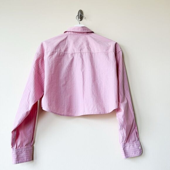 Sunday Best Poppy Oxford Shirt   Cropped Button-Up Shirt - Picture 4 of 7